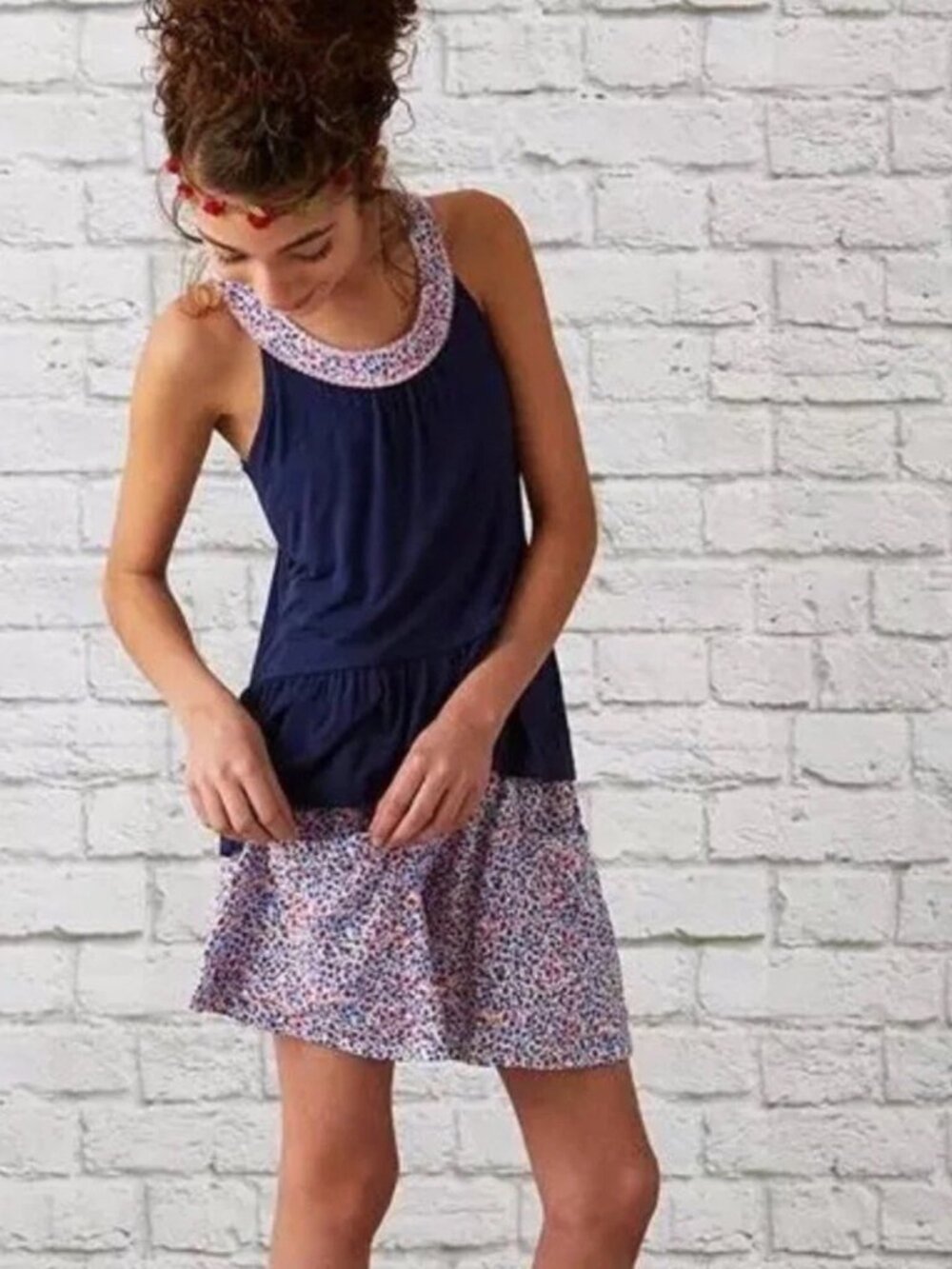 MATILDA JANE 10 Hello Lovely Red White & Blue Floral Lagoon Shorts Pockets